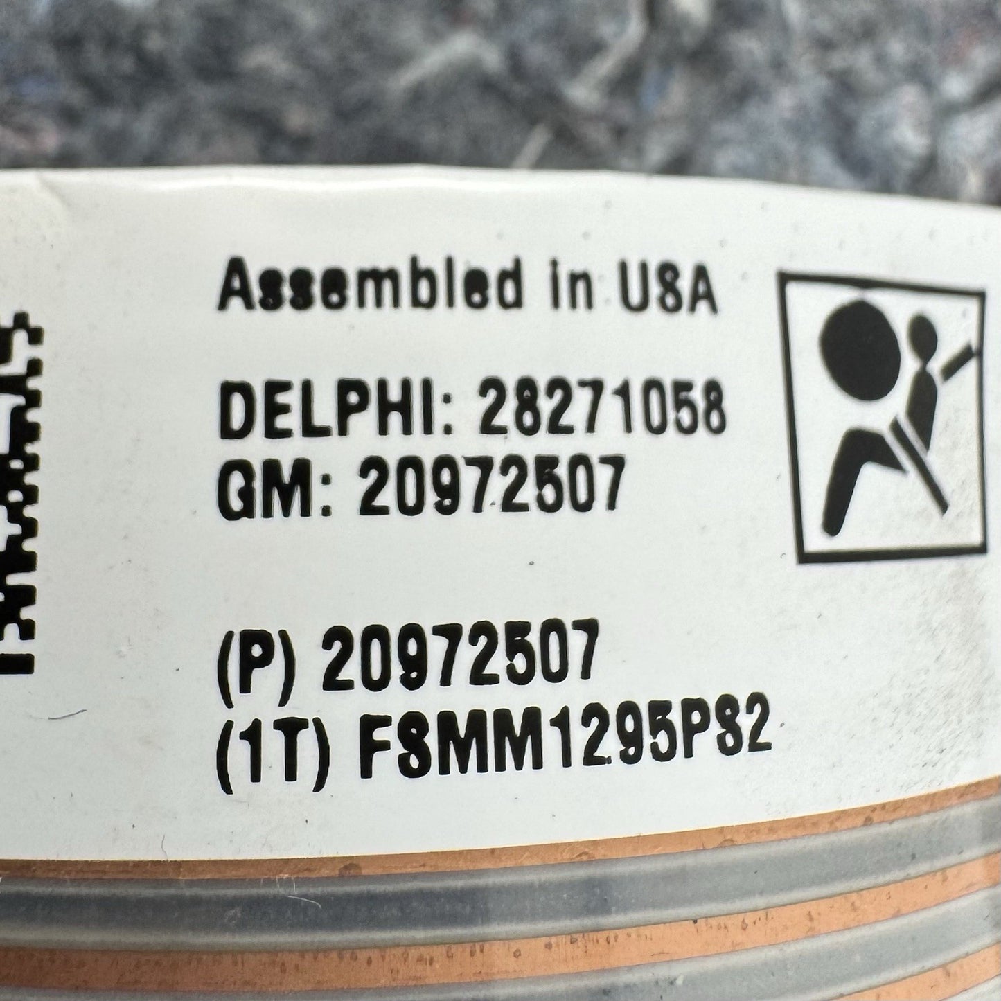 10-15 Chevrolet Camaro Right Front Seat Occupancy Sensor Mat With Module OEM