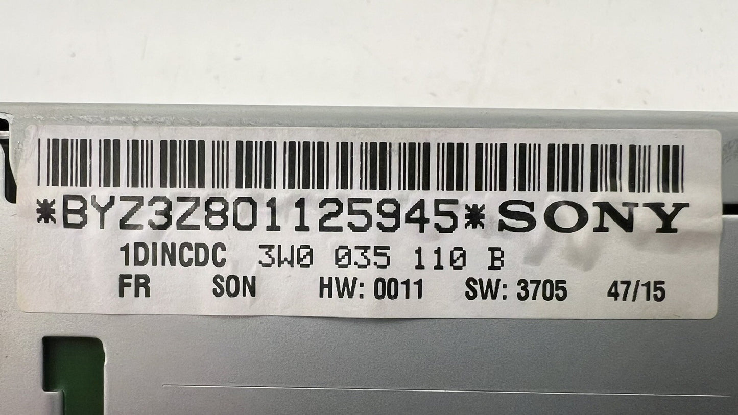 13-18 BENTLEY FLYING SPUR SONY MULTIMEDIA CD CHANGER PLAYER 3W0 035 110 B OEM