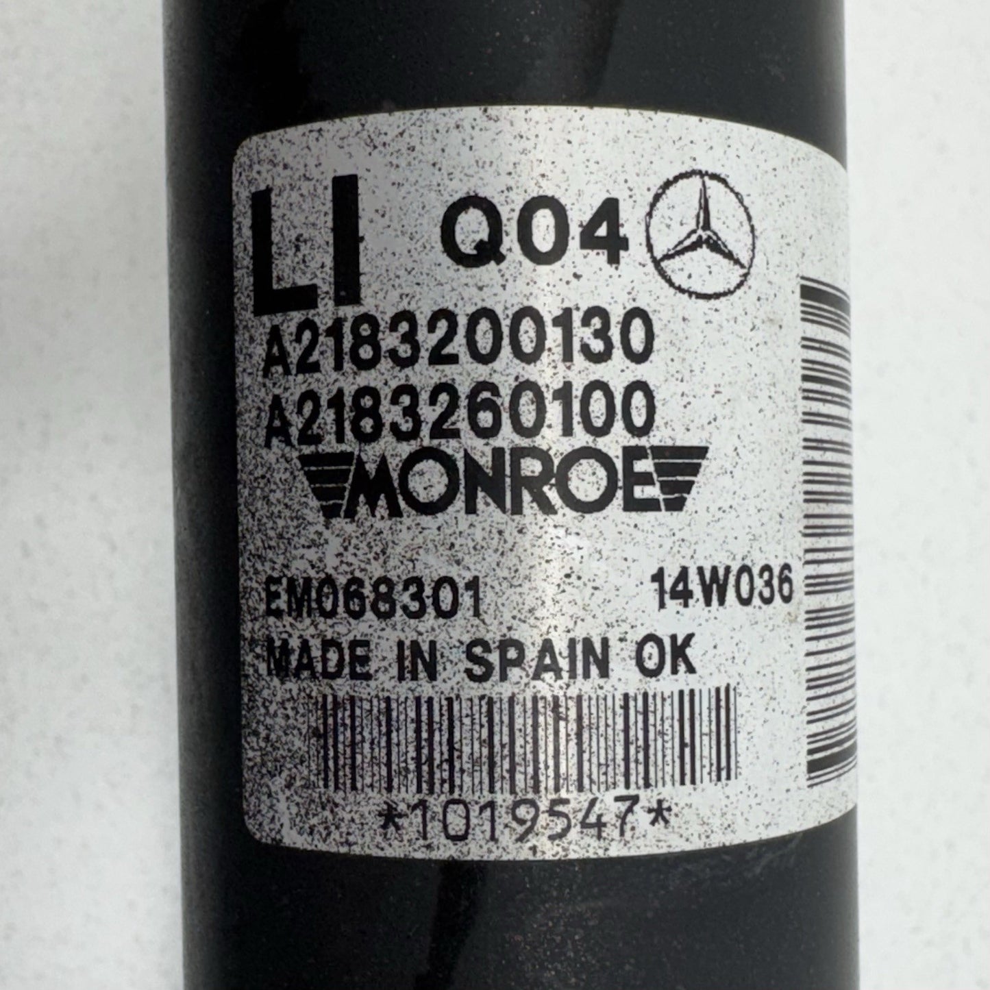 12-18 Mercedes W218 CLS550 Driver Left Rear Strut Shock Absorber OEM