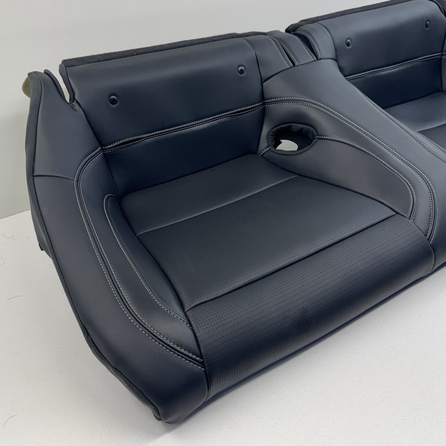 24-26 Ford Mustang Premium Rear Seat Set Upper & Lower Cushion Leather Black OEM