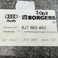 08-15 Audi TT Rear Trunk Luggage Cargo Compartment Floor Carpet Cover OEM