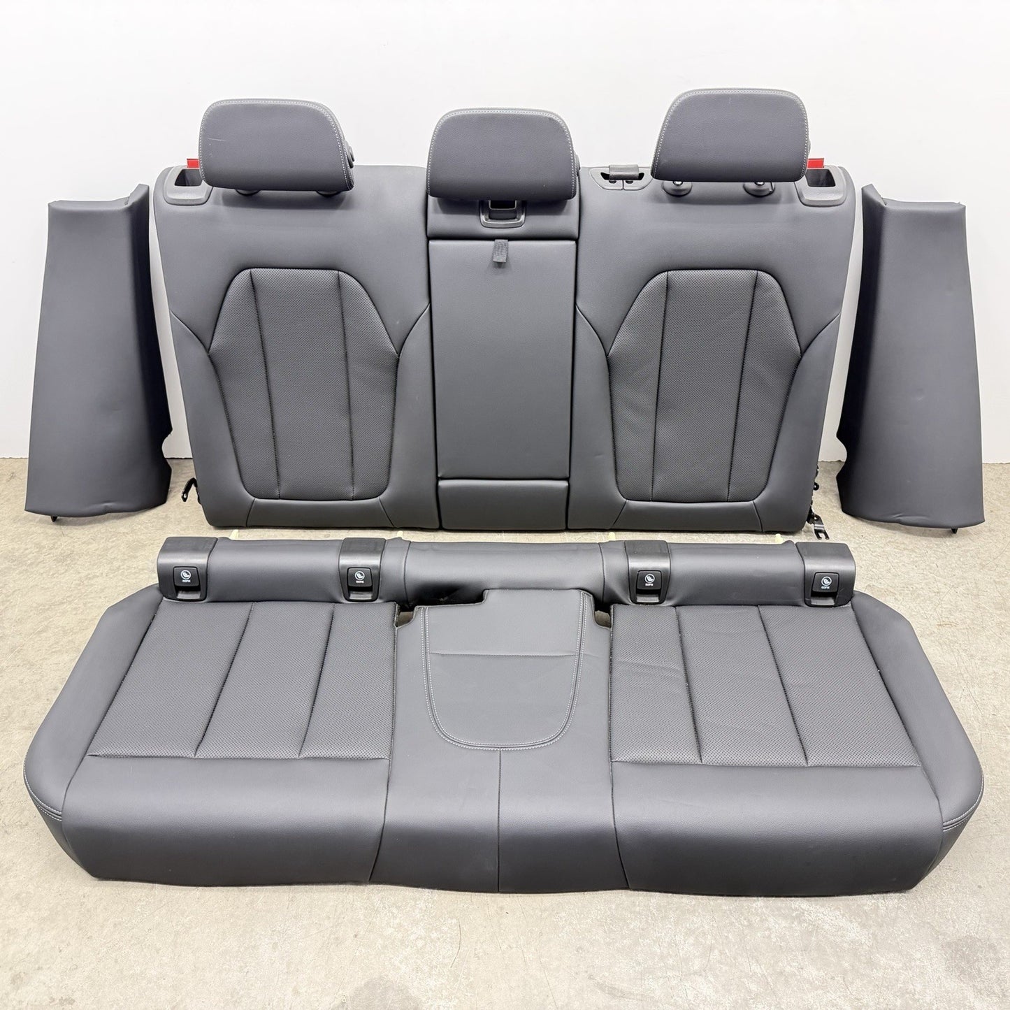 18-24 BMW G01 X3 Rear Seat Set Complete Upper And Lower Cushion Set Black OEM