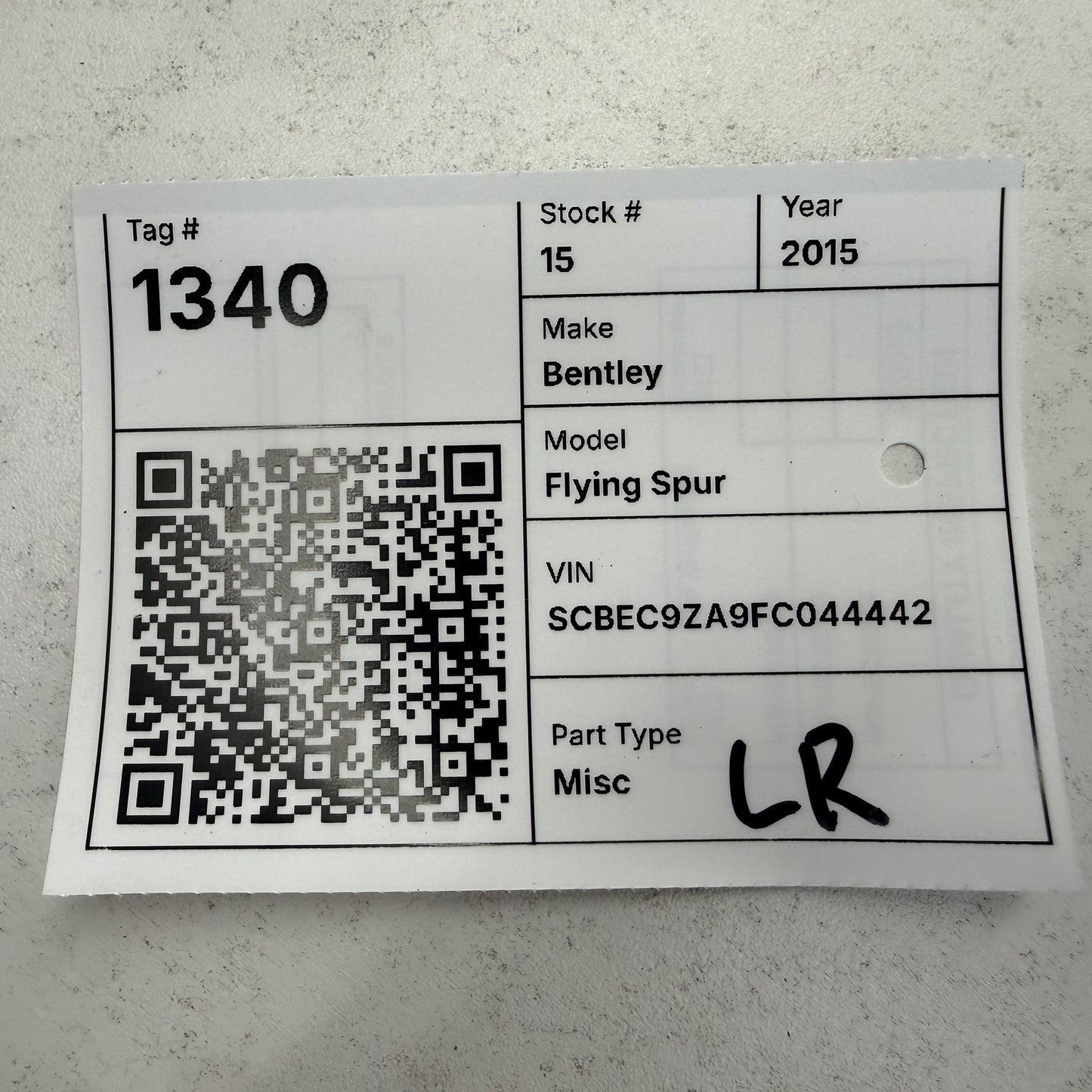 14-18 Bentley Flying Spur Electronic Parking Brake Control Module 4W0907801 OEM