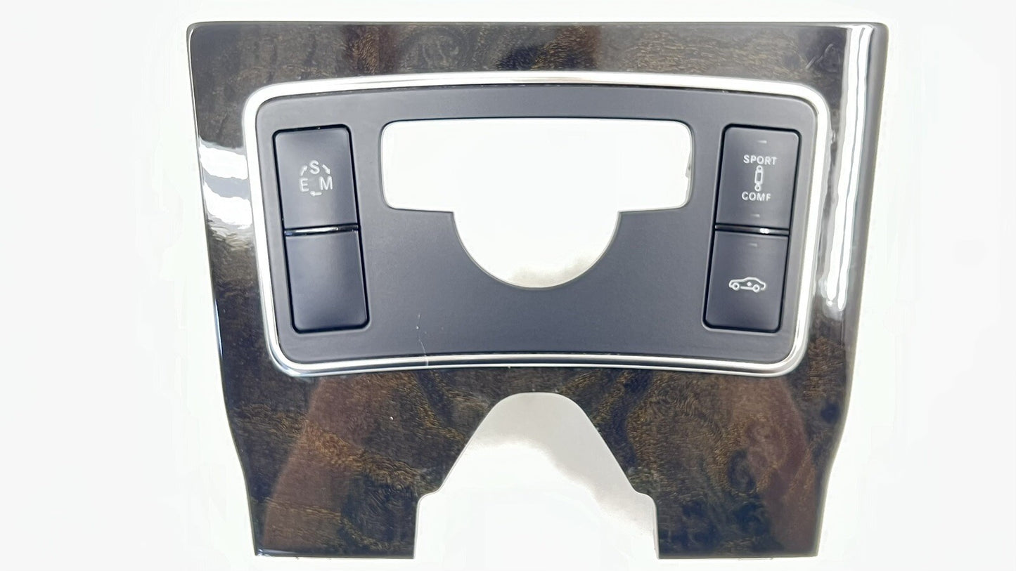 12-14 MERCEDES BENZ CLS550 CENTER CONSOLE SUSPENSION SWITCH PANEL TRIM WOOD OEM