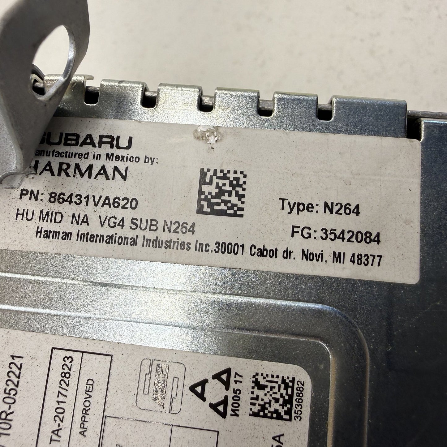 2019-2021 Subaru WRX STI Harman Radio Display Screen Head Unit 86431VA620 OEM
