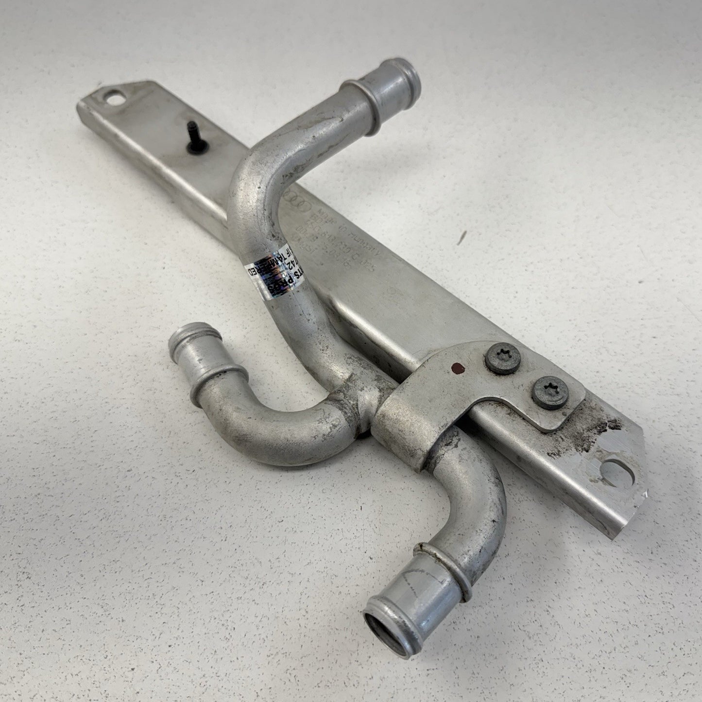 17-23 Audi R8 Coolant Pipe Line W/ Support Mount Bracket OEM