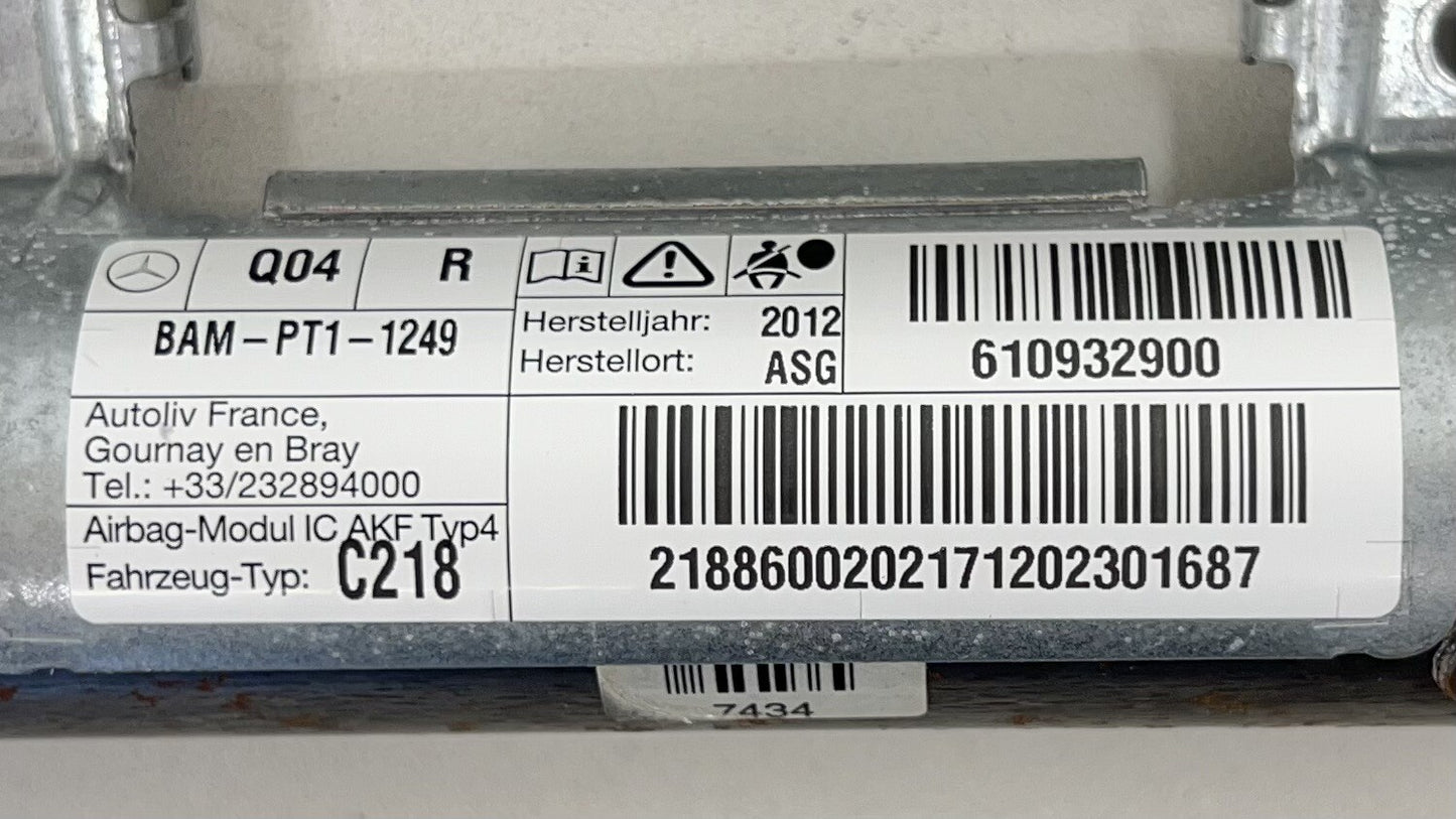 12-18 Mercedes W218 CLS550 Passenger Right Curtain Roof Airbag Air Bag OEM