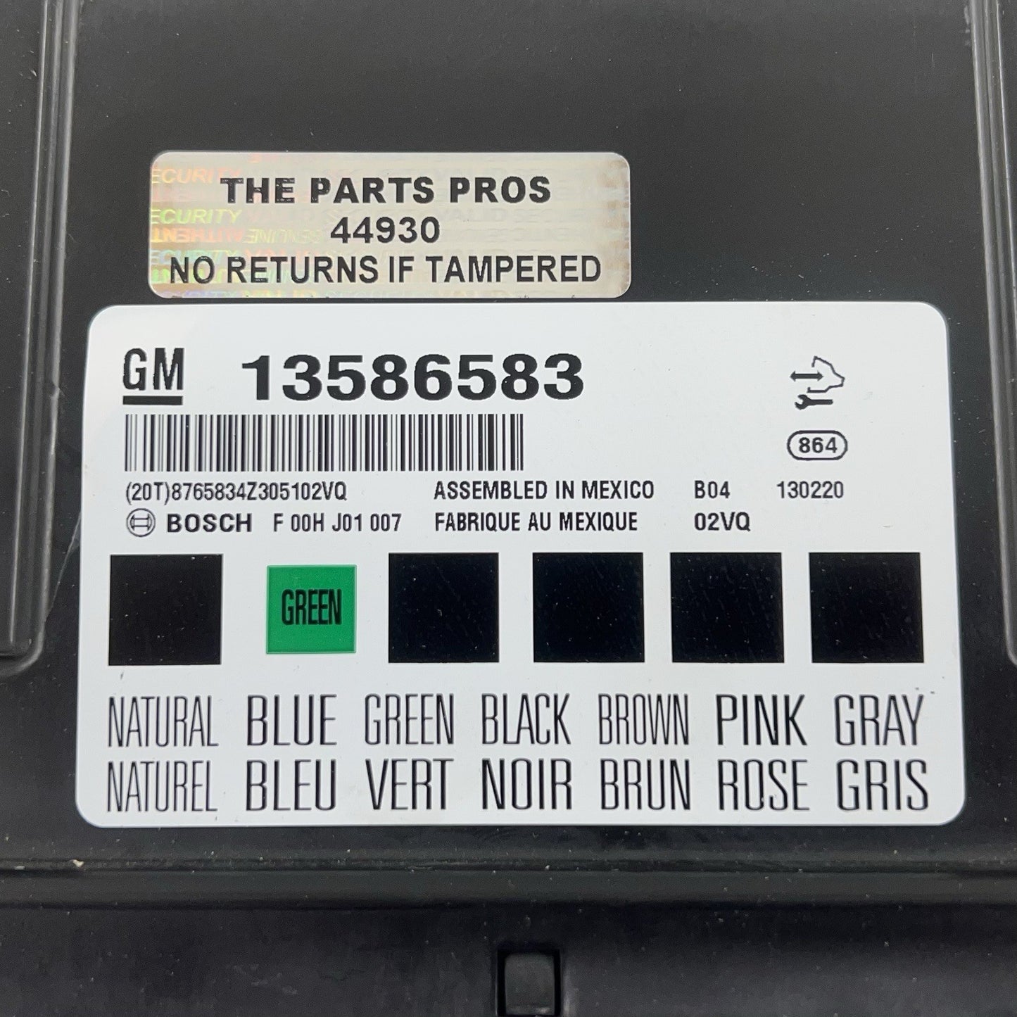 2013 CHEVROLET CAMARO ZL1 MANUAL TRANSMISSION BODY CONTROL MODULE 13586583 OEM