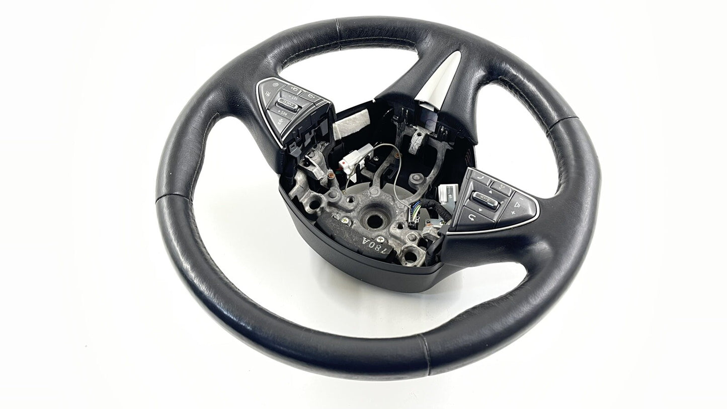16-17 Infiniti Q50 Steering Wheel W/ Lane Keep Distance Assist Leather Black OEM
