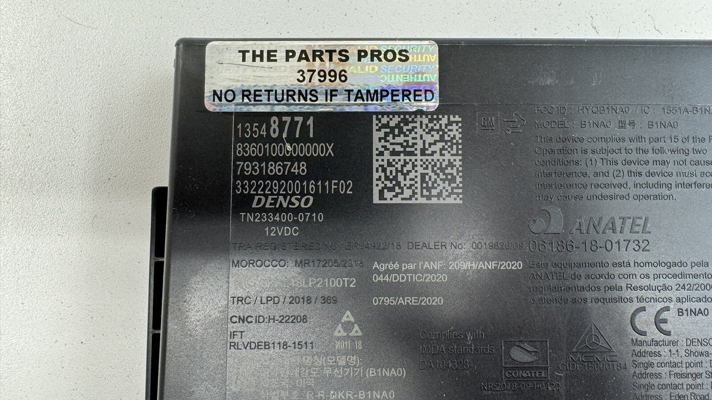22-24 CADILLAC CT4 V BLACKWING BODY CONTROL MODULE BCM 13548771 OEM