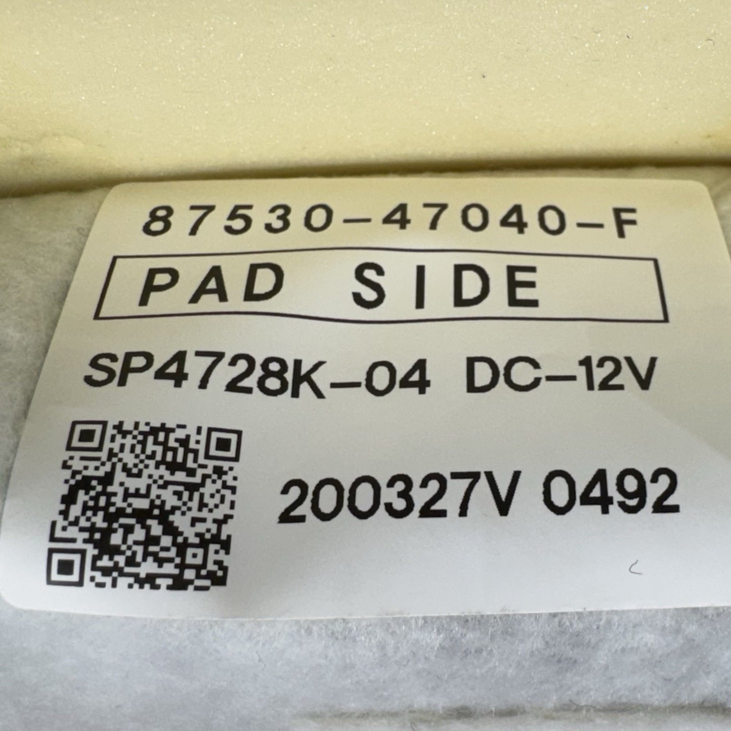 20 Toyota Prius Prime Passenger Right Front Upper Seat Cushion Leather Black OEM