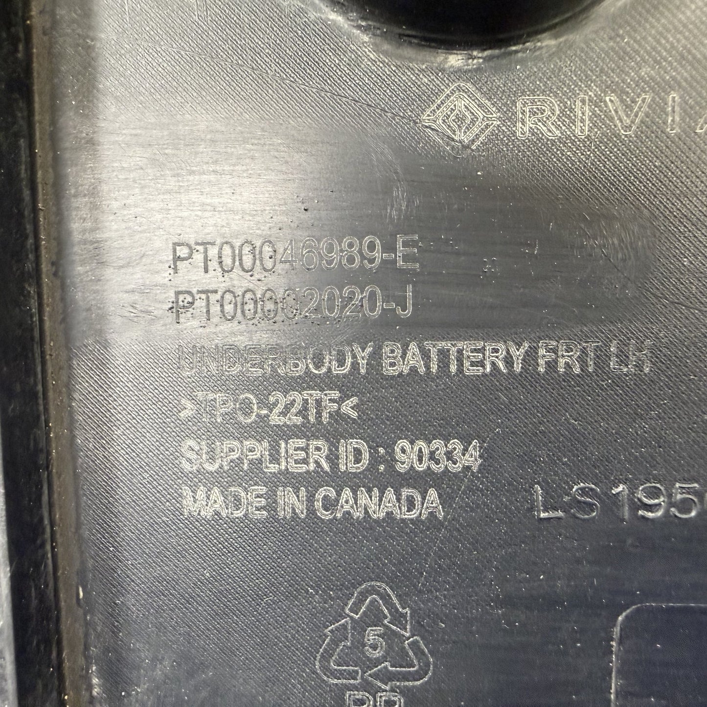 2022-2024 Rivian R1S Left Front Underbody Battery Splash Guard PT00046989-E OEM
