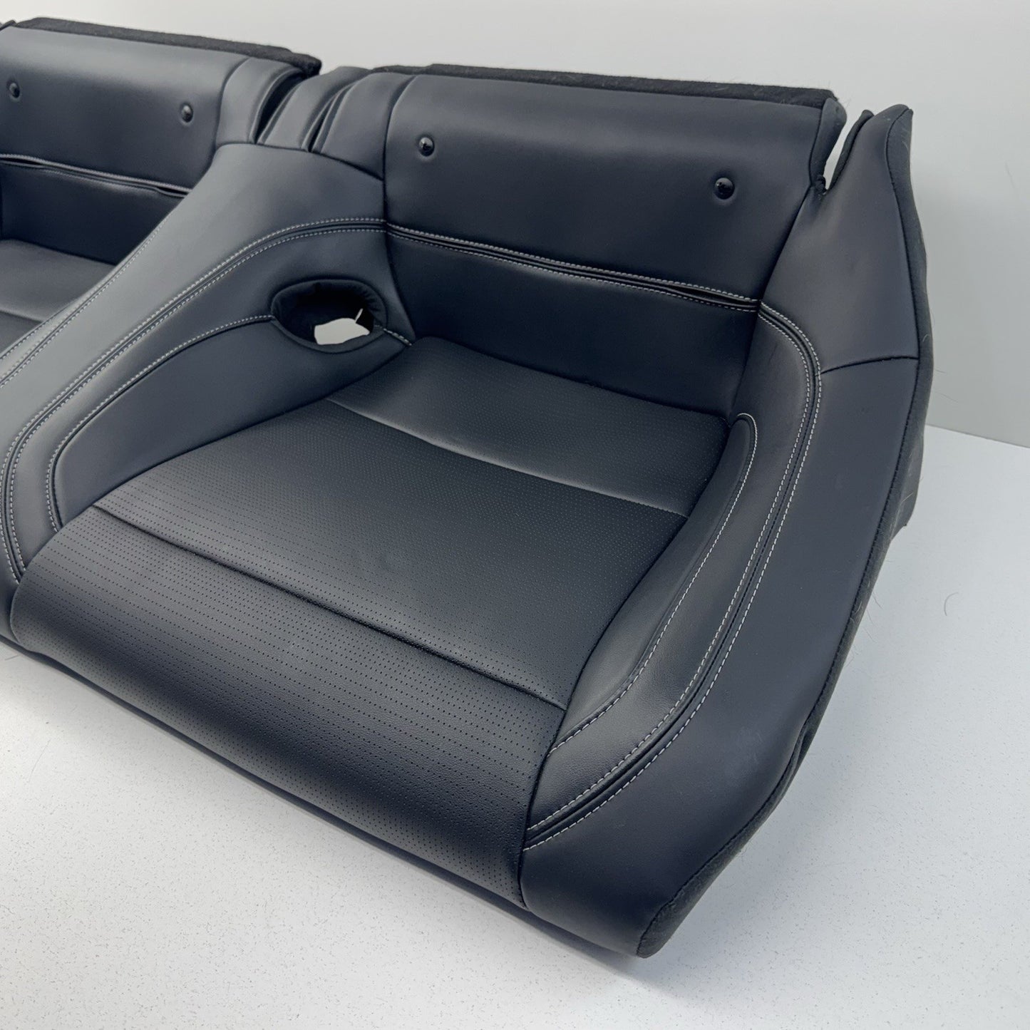 24-26 Ford Mustang Premium Rear Seat Set Upper & Lower Cushion Leather Black OEM