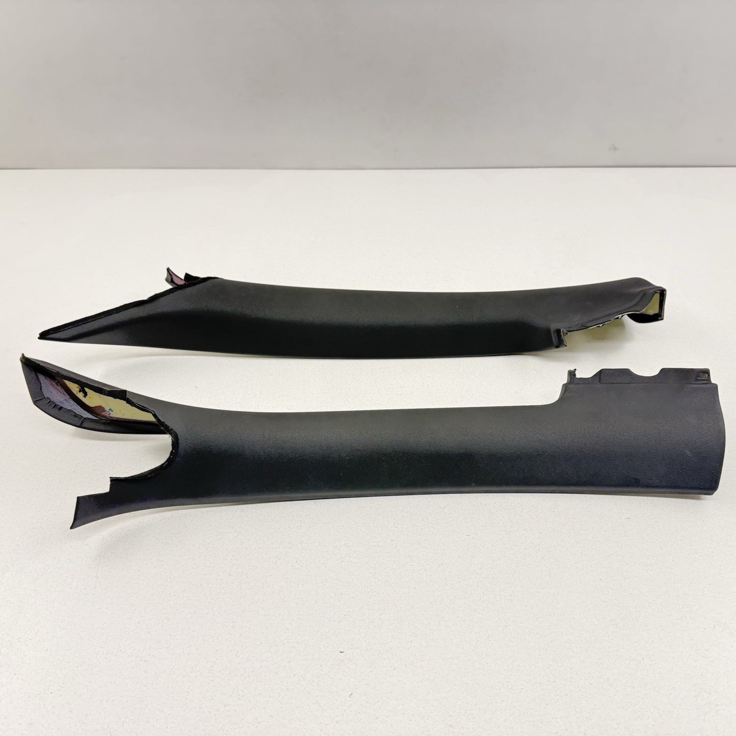 08-15 Audi TT Convertible Front A Pillar Trim Pair Left & Right Black OEM