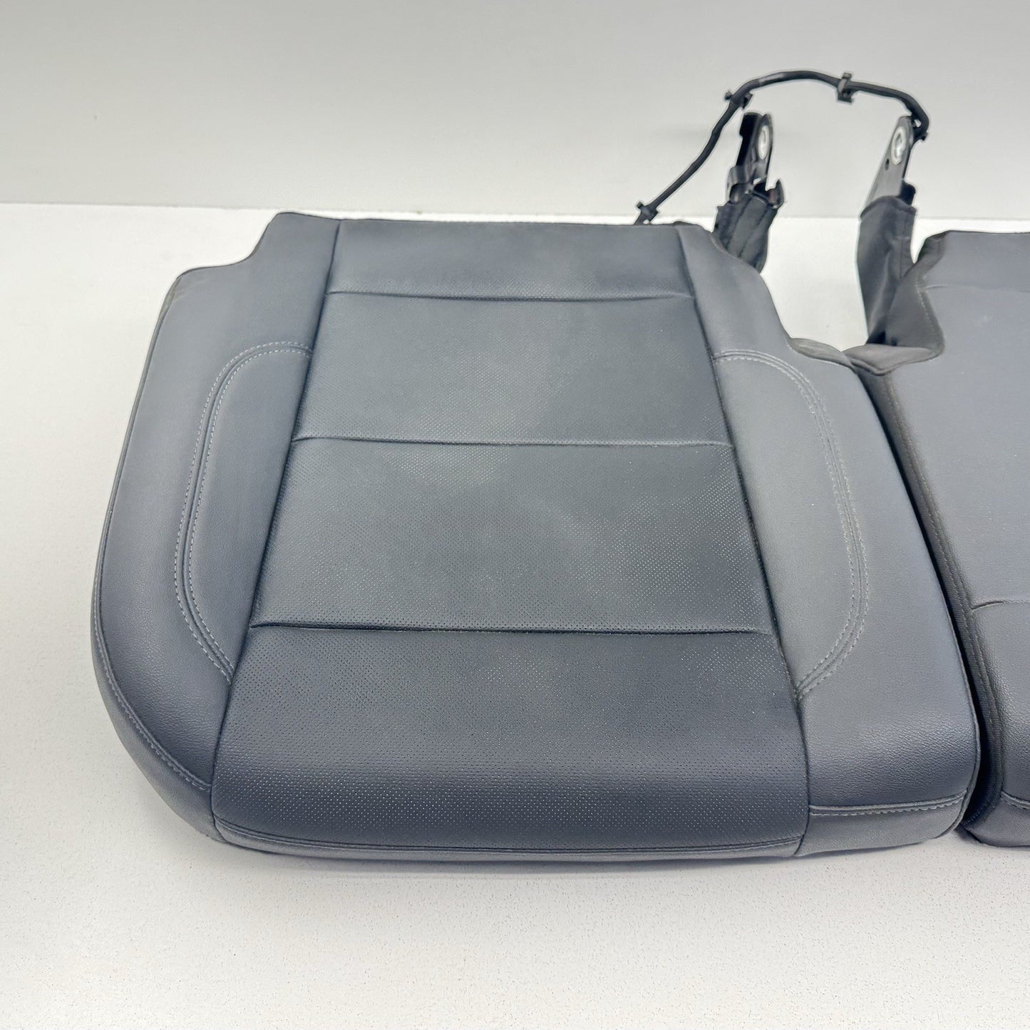 24-25 Silverado 2500 3500 Rear Lower Bottom Seat Cushion Set Leather Black OEM