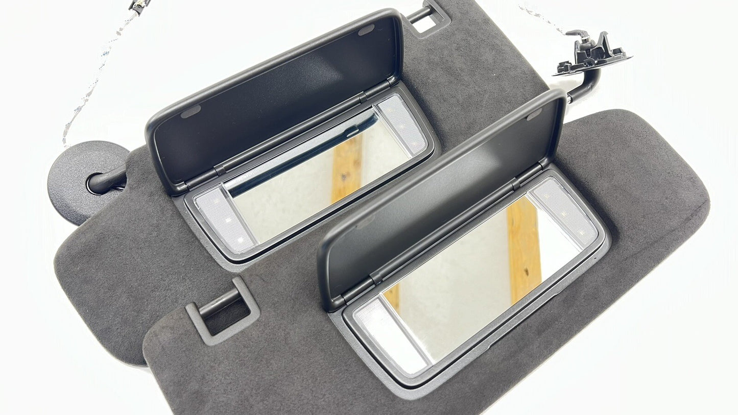 22-24 CADILLAC CT4 V BLACKWING LEFT & RIGHT SUNVISOR SUN VISOR PAIR SUEDE OEM