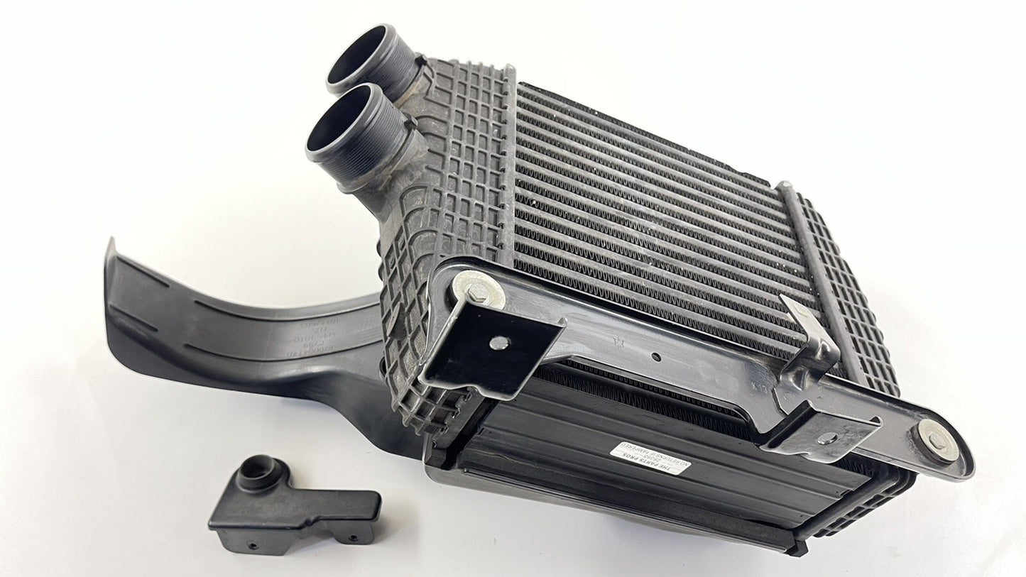 14-17 MASERATI GHIBLI DRIVER LEFT TURBO INTERCOOLER W/ DUCT 670009834 OEM