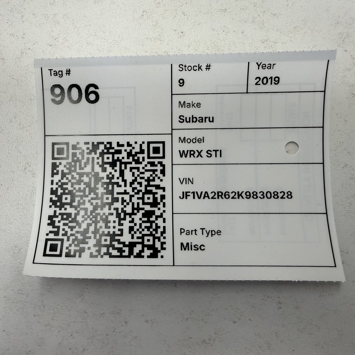 2015-2021 Subaru WRX Or STI Fuel Evap Vapor Charcoal Emission Canister OEM