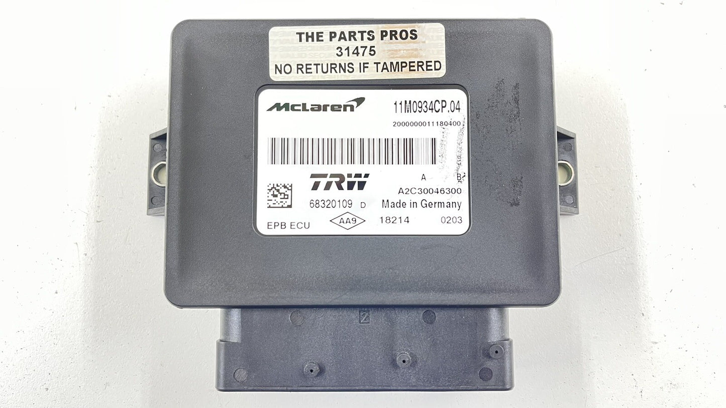 15-17 MCLAREN 650S EMERGENCY PARKING PARK BRAKE CONTROL MODULE 11M0934CP OEM