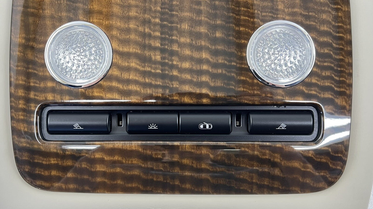 13-18 BENTLEY FLYING SPUR REAR OVERHEAD CONSOLE DOME LIGHT CONTROL PANEL OEM
