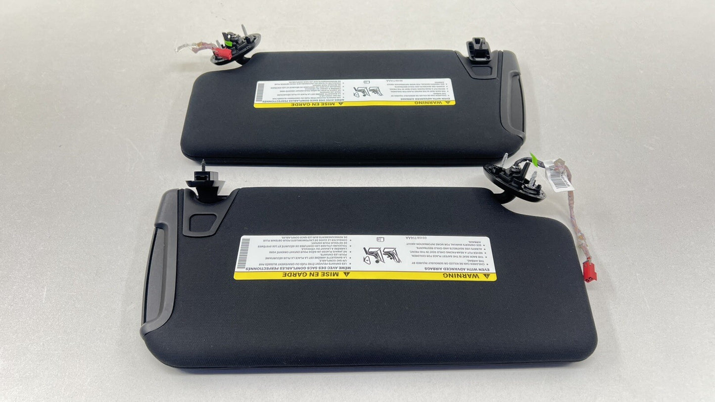 15-23 Dodge Charger SRT Illuminated Sunvisor Sun Visor Shade Pair Black OEM