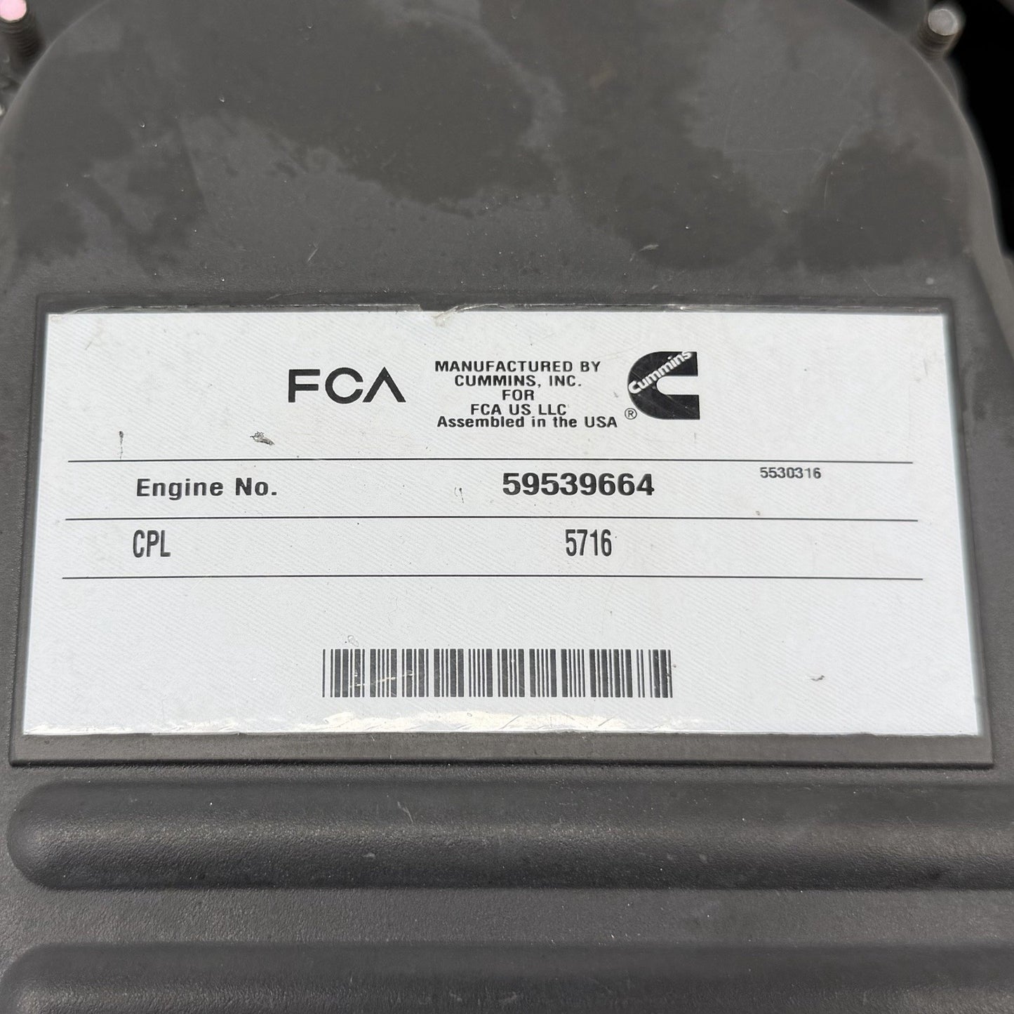 19-20 Ram 2500 3500 Cummins Diesel 6.7L Engine Motor Long Block ETL 72K Mile OEM