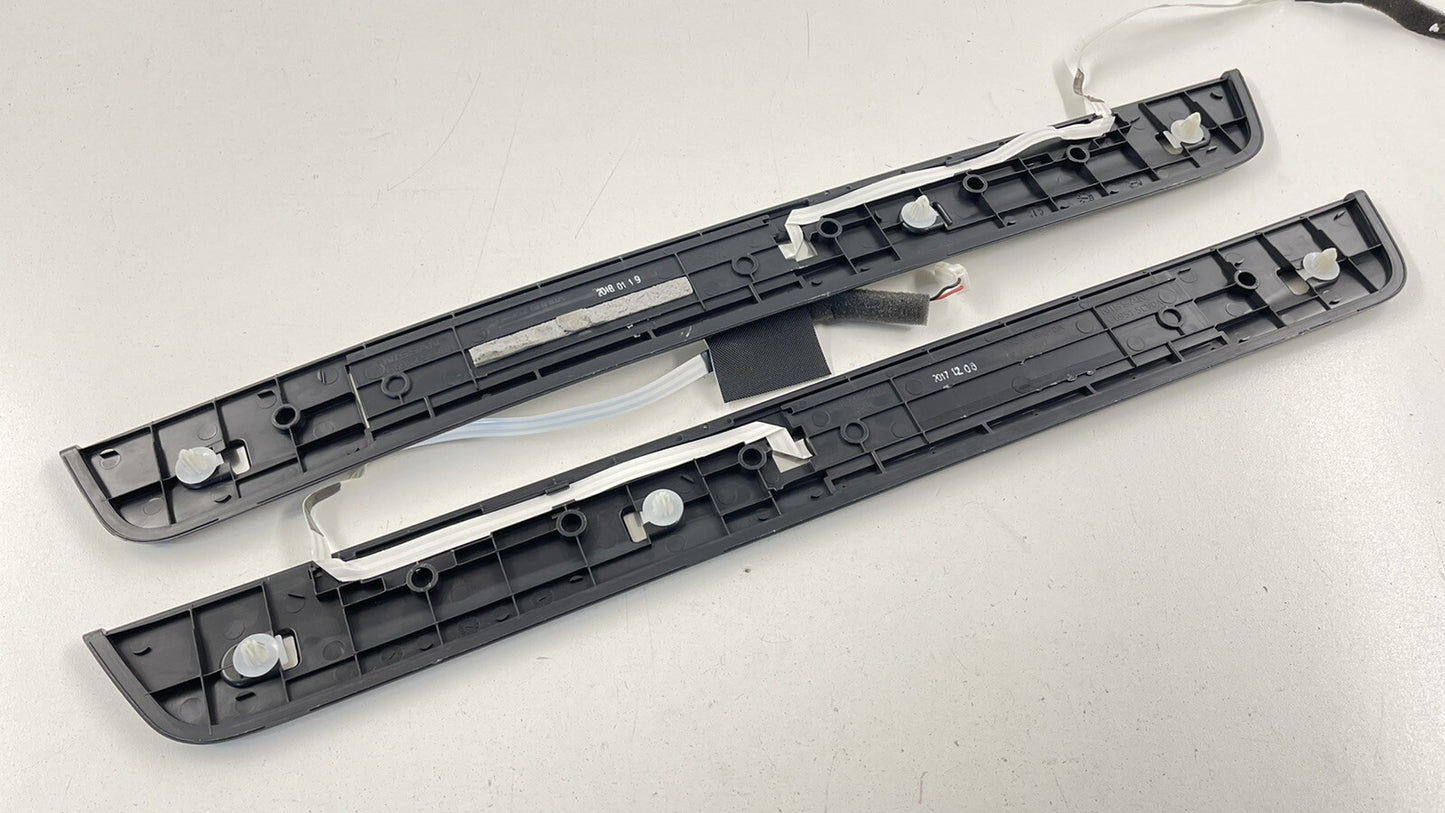16-24 INFINITI Q50 LEFT RIGHT FRONT DOOR STEP SILL ILLUMINATED SCUFF PLATE OEM