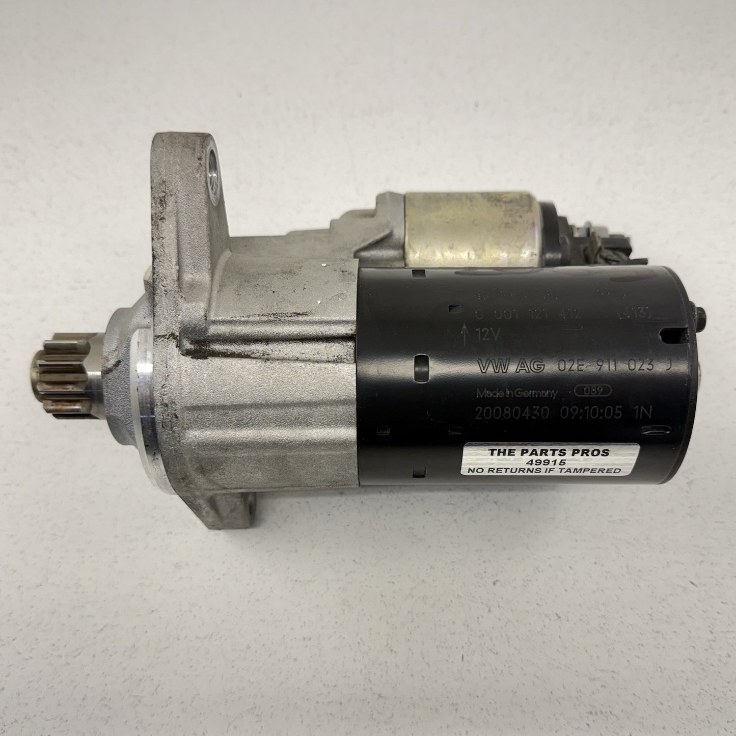 08-10 Audi TT 2.0L Bosch Motor Engine Crank Starter 02E911023J OEM