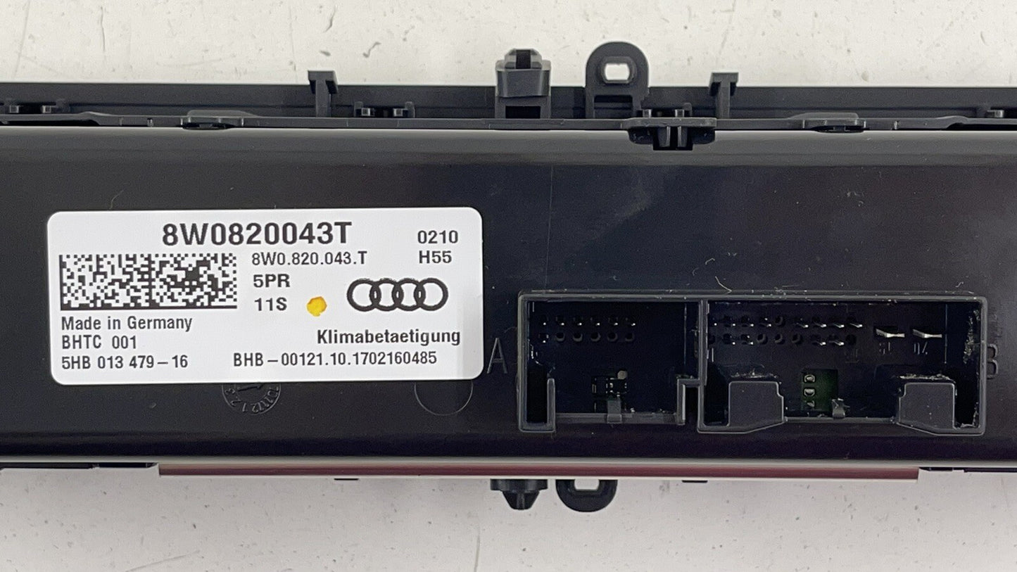 18-25 Audi A4 A5 S4 S5 HVAC AC Climate Control Switch Panel 8W0820043T OEM
