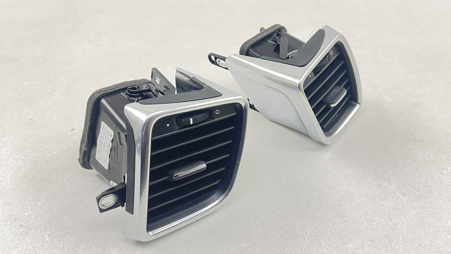 10-16 PORSCHE PANAMERA FRONT LEFT AND RIGHT DASH AIR VENT GRILL TRIM SET OEM