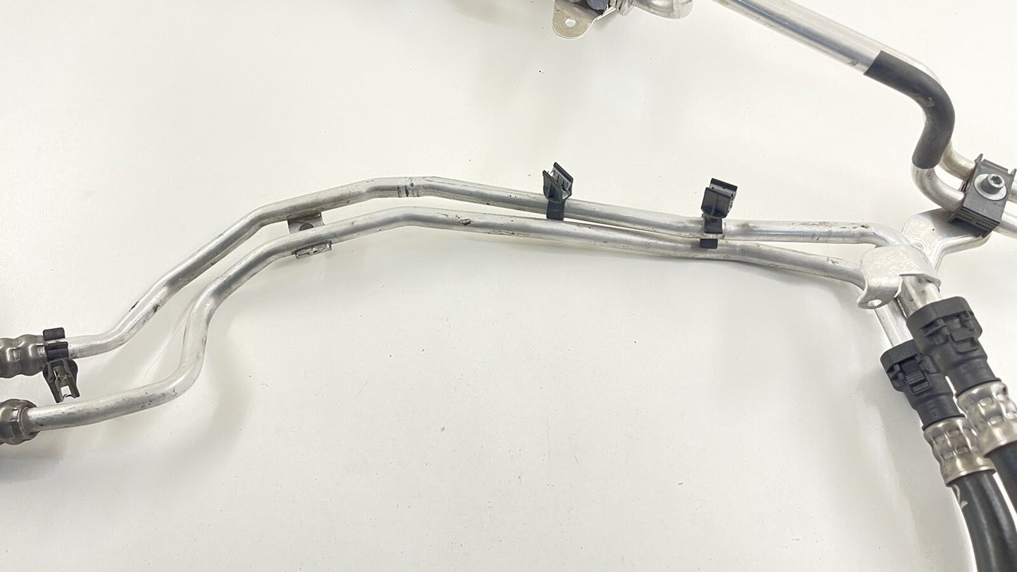 15-21 BMW M2 M3 M4 TRANSMISSION OIL COOLER COOLING LINE PIPE HOSE W/ BLOCK OEM
