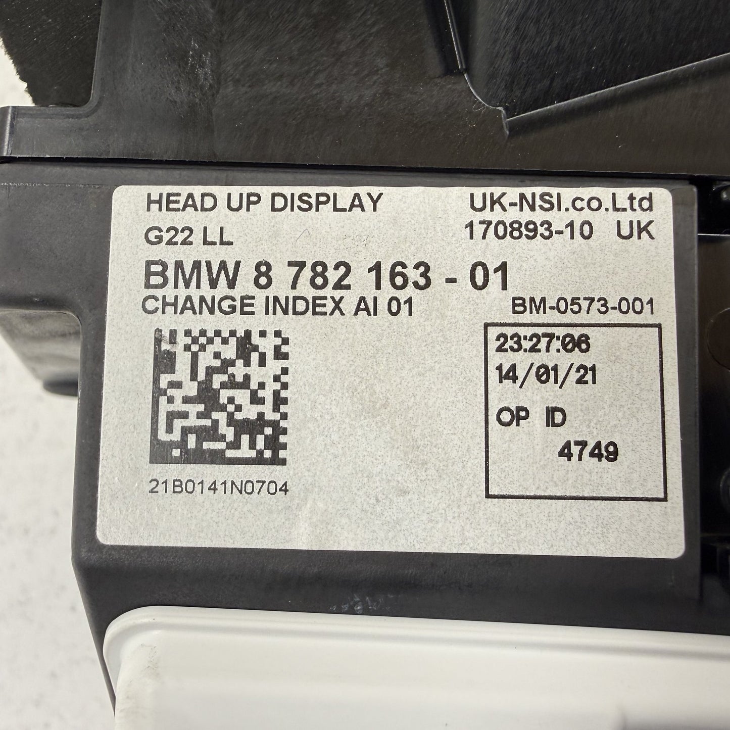 2021-2023 BMW BMW M4 M440i 430i G22 G82 HUD Head Up Display Screen 8782163 OEM