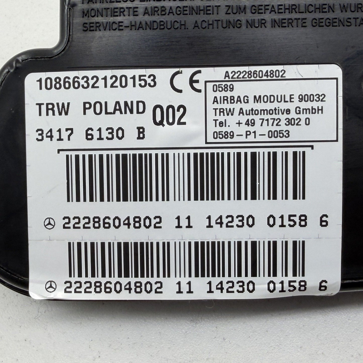 2014-2015 Mercedes-Benz S550 W222 Passenger Right Front Seat Airbag Air Bag OEM