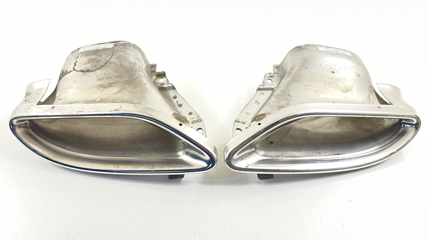 14-17 MERCEDES BENZ E550 W207 LEFT & RIGHT REAR MUFFLER EXHAUST TIP PAIR OEM