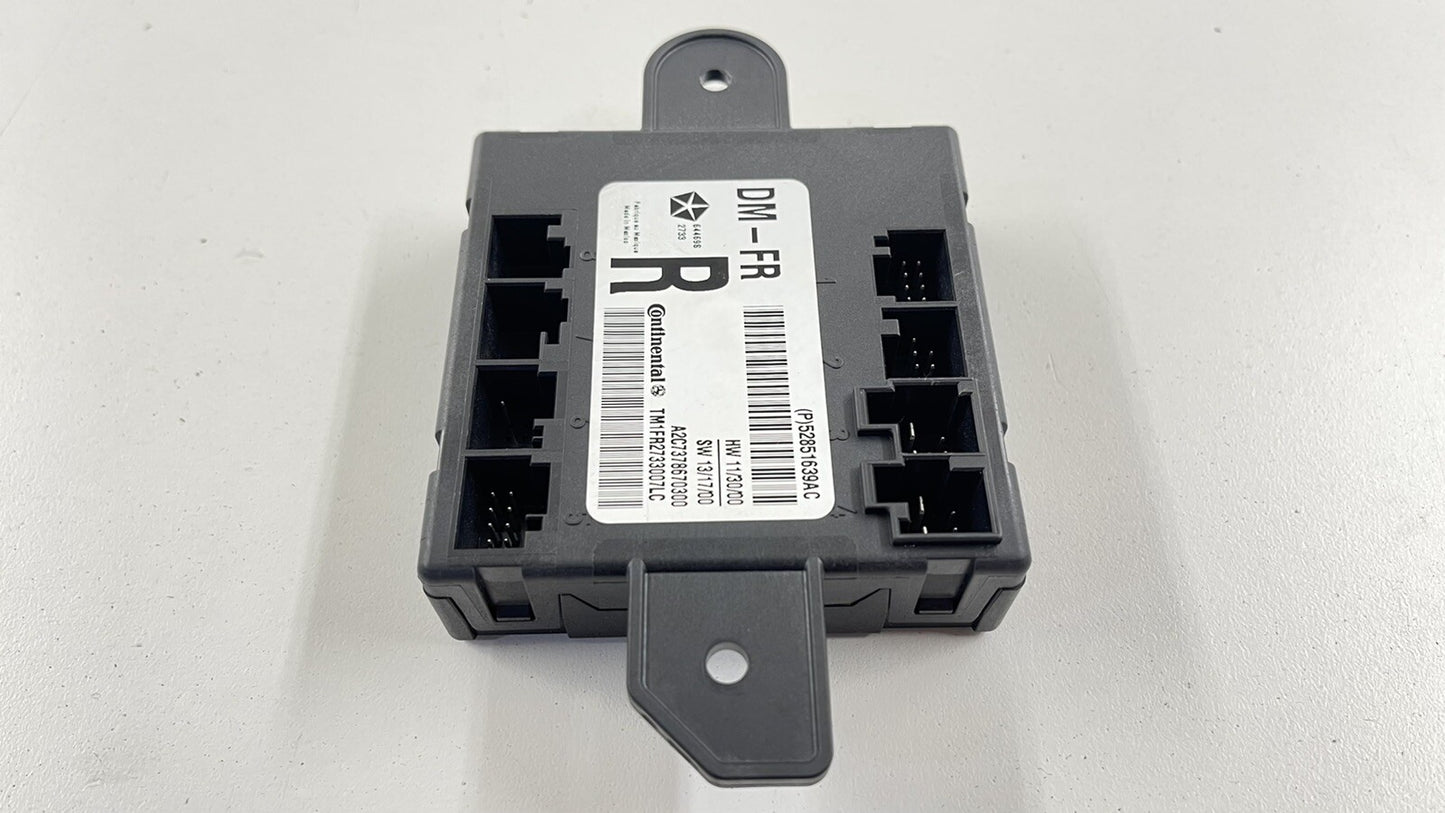 14-16 MASERATI GHIBLI PASSENGER RIGHT FRONT DOOR CONTROL MODULE 52851639AC OEM