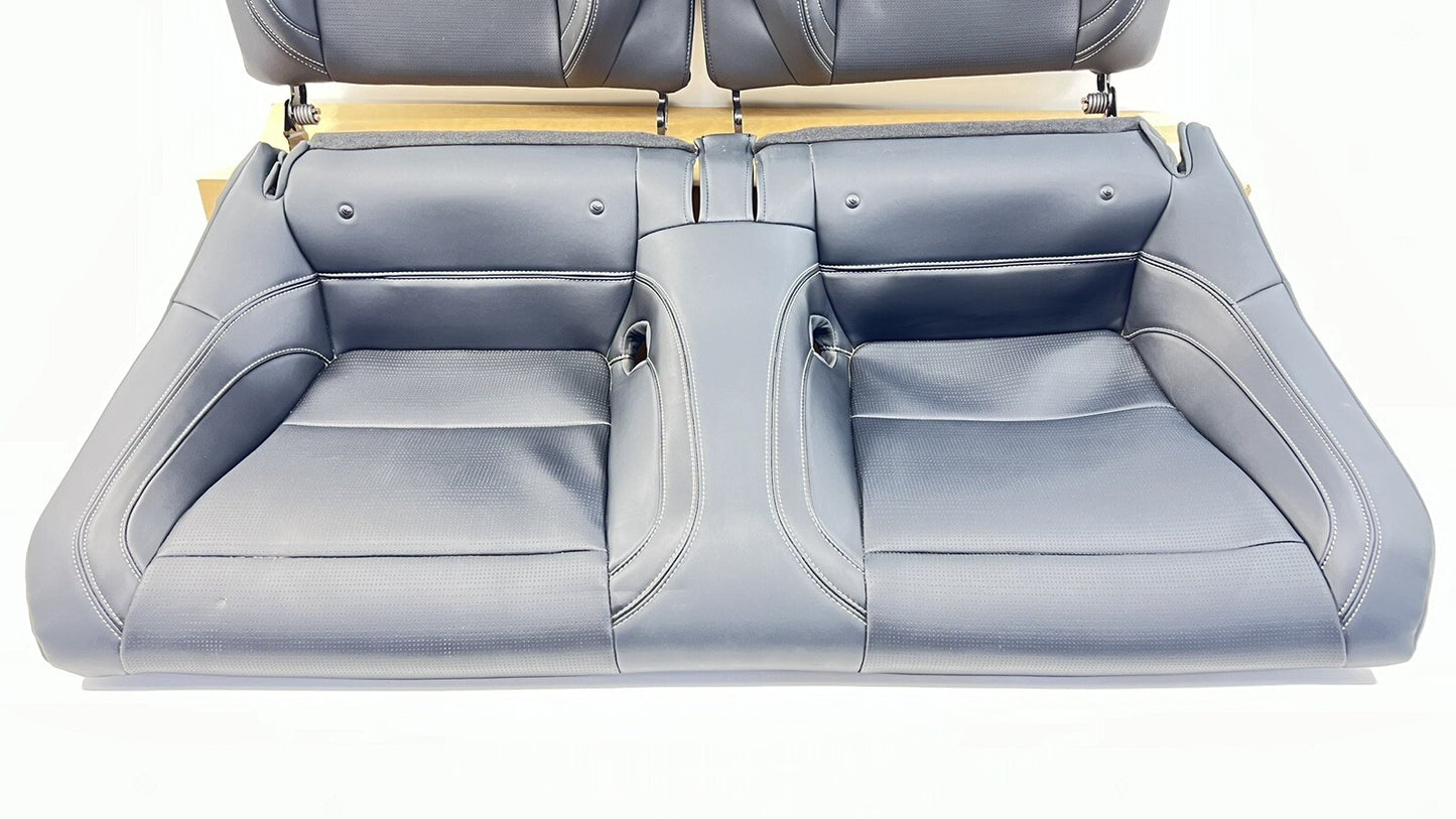 24-26 Ford Mustang GT Premium Rear Seat Set Upper & Lower Leather Black OEM