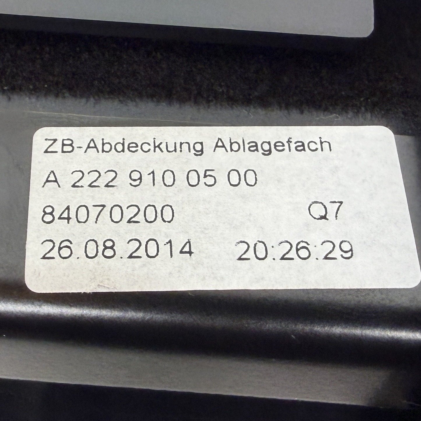 2014-2017 Mercedes S550 W222 Right Front Seat Lower Storage Compartment Box OEM