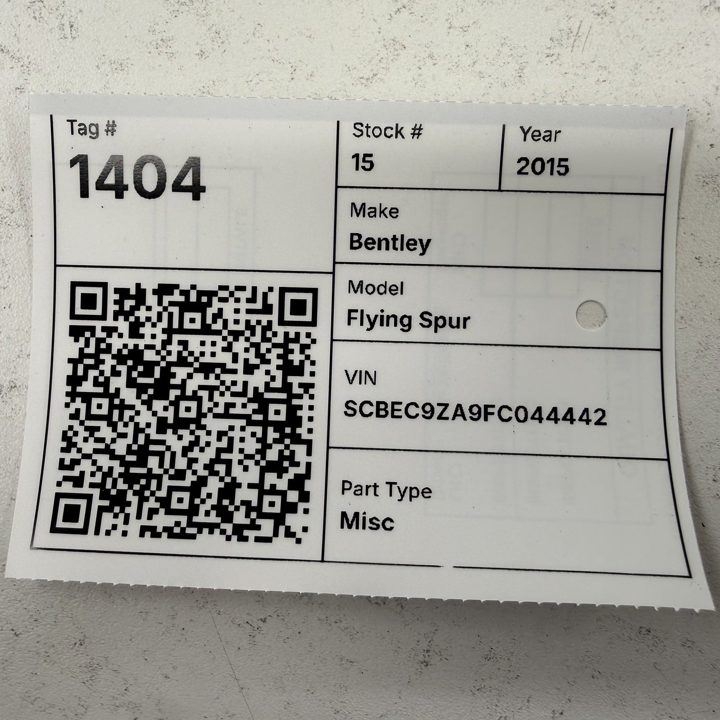 2014-2018 Bentley Flying Spur Front Hood Release Handle Lever 3W0823533A OEM
