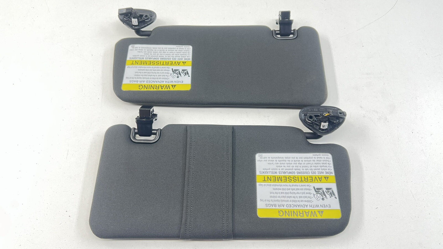 15-21 SUBARU WRX STI LEFT & RIGHT SUNVISOR SUN VISOR SHADE PAIR BLACK OEM