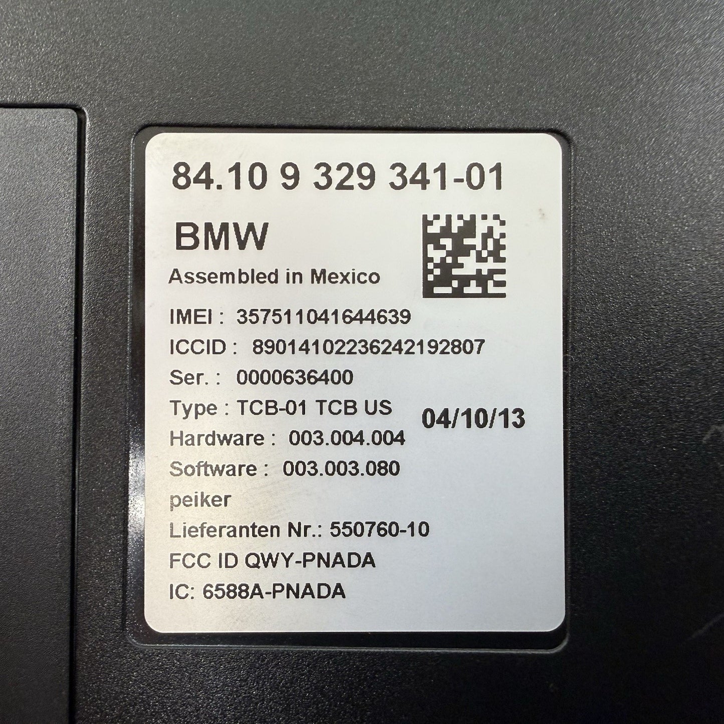 BMW F01 F06 F10 F12 F13 F30 F80 F82 F87 Bluetooth Telematics Control Module OEM
