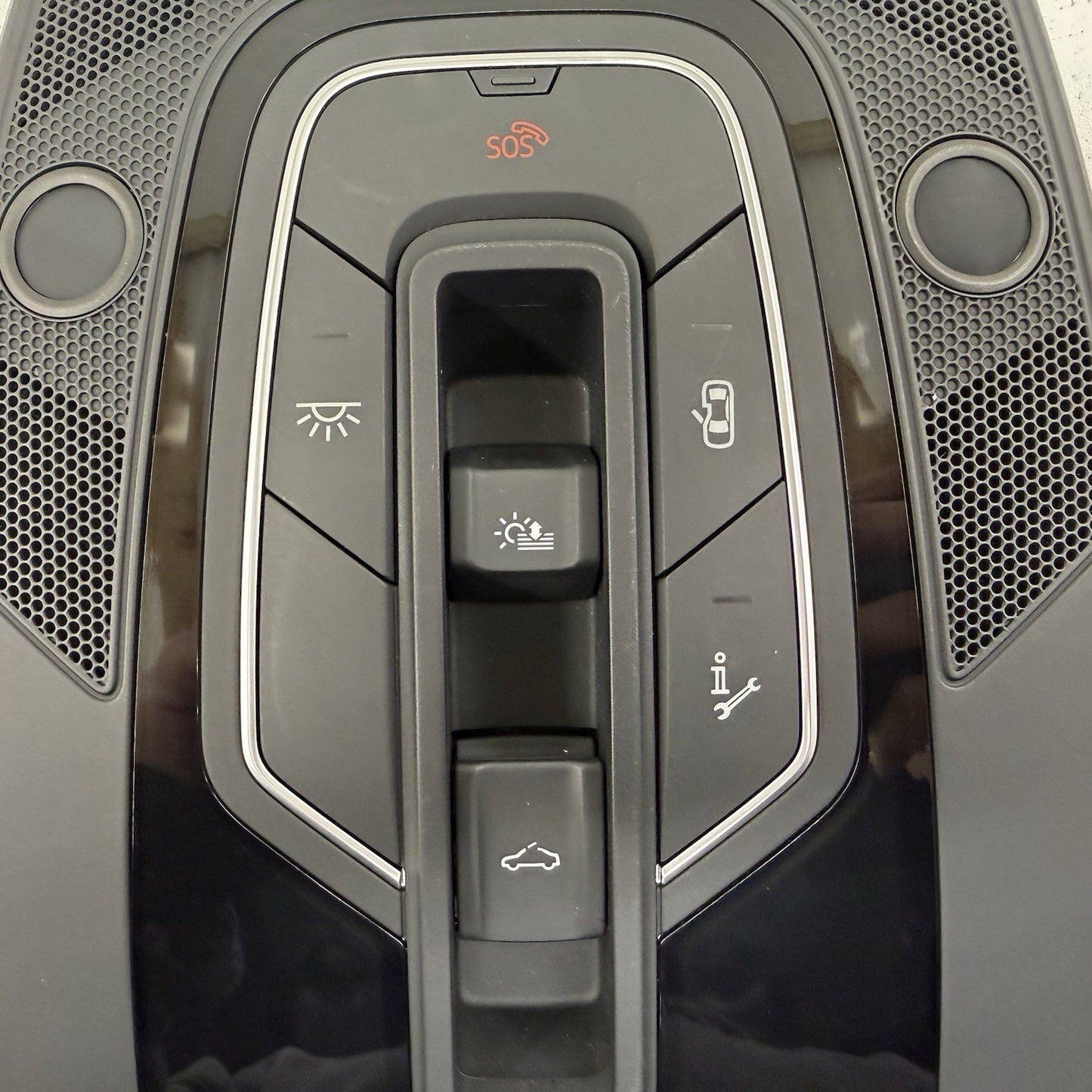 18-19 Audi S5 Front Overhead Console Dome Light Lamp Control Panel Black OEM