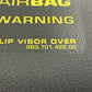 05-12 Porsche 911 997 Cabriolet Sunvisor Sun Visor Shade Pair Black OEM