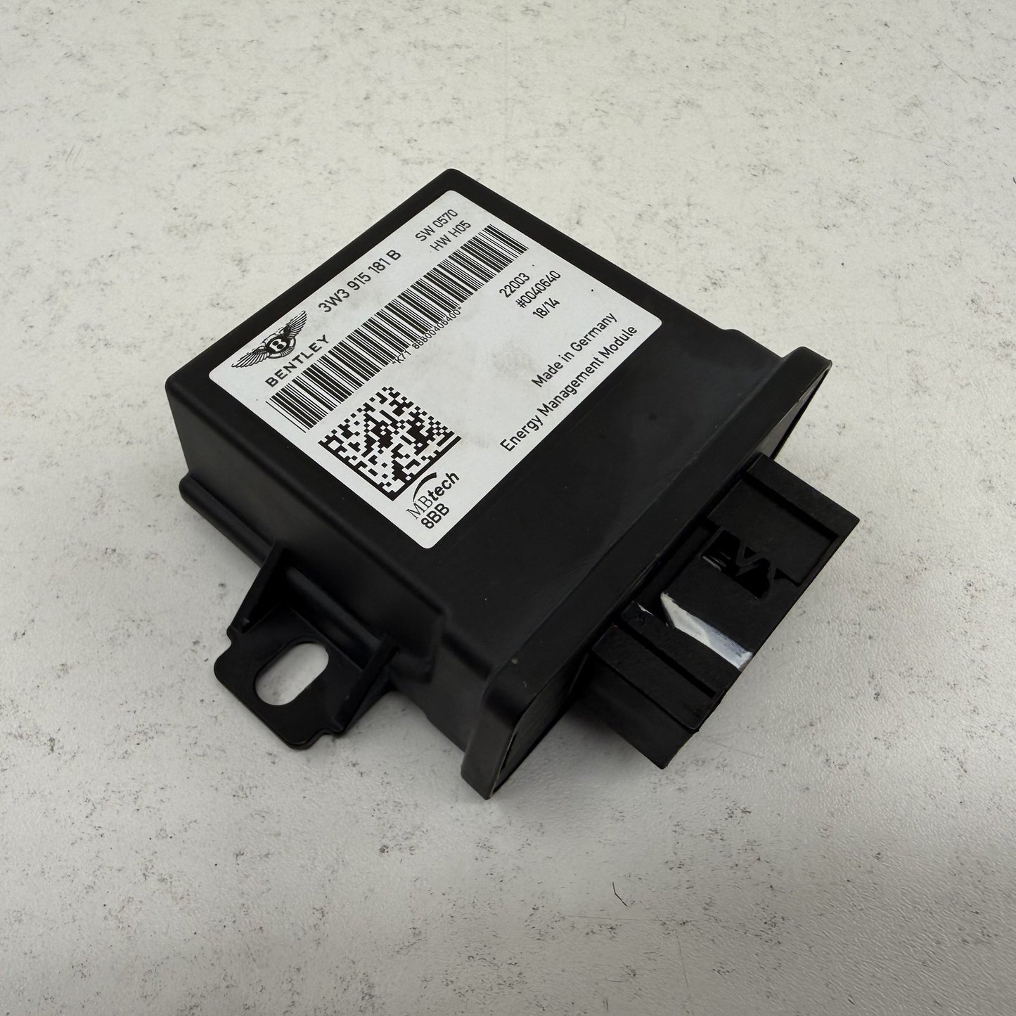 2014-2018 Bentley Flying Spur Energy Management Control Module 3W3915181B OEM