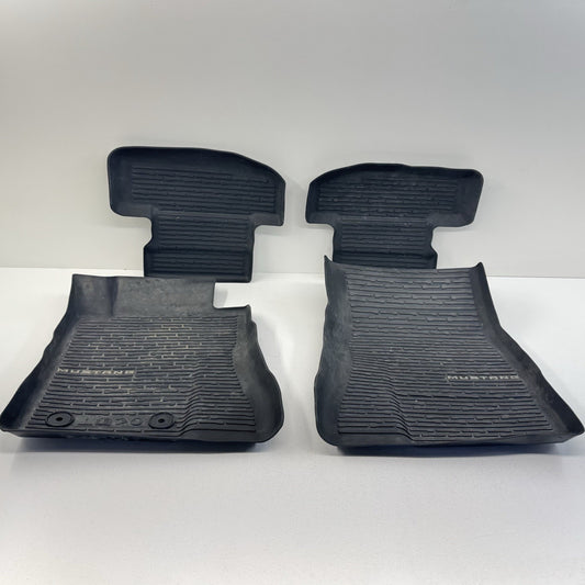 24-26 Ford Mustang All Weather Rubber Floor Mat Set Front & Rear Factory OEM