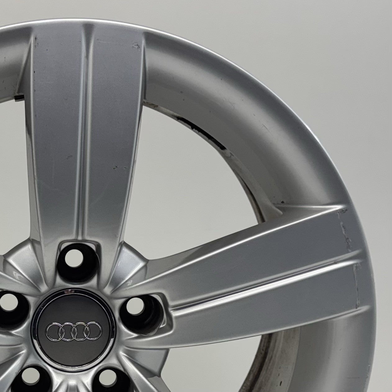 08-10 Audi TT 17" 17x8 Wheel Rim 5 Spoke Silver 8J0601025C Factory OEM