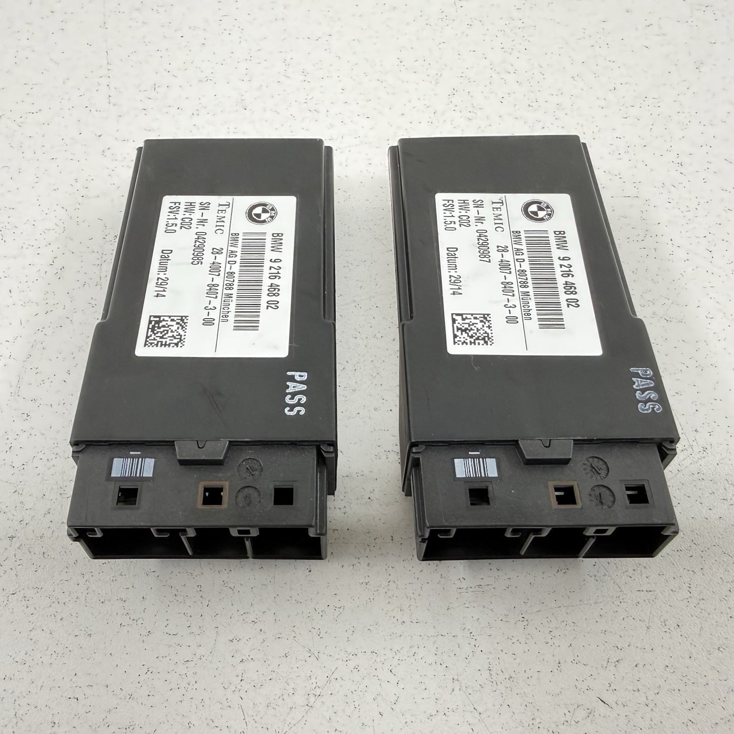 12-18 BMW F30 F80 M3 Front Heated Seat Control Module Pair 9216468 OEM