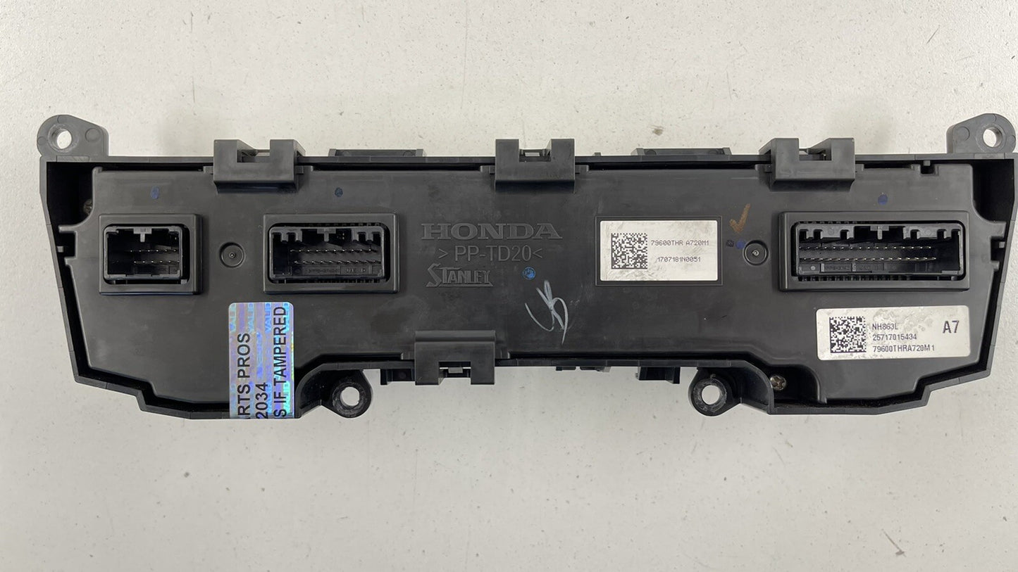 18-20 HONDA ODYSSEY HVAC AC AIR TEMPERATURE CLIMATE CONTROL 79600 THR A72 OEM