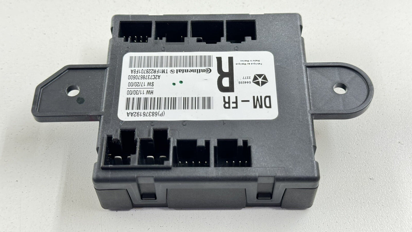17-23 MASERATI GHIBLI PASSENGER RIGHT FRONT DOOR CONTROL MODULE 68376192AA OEM