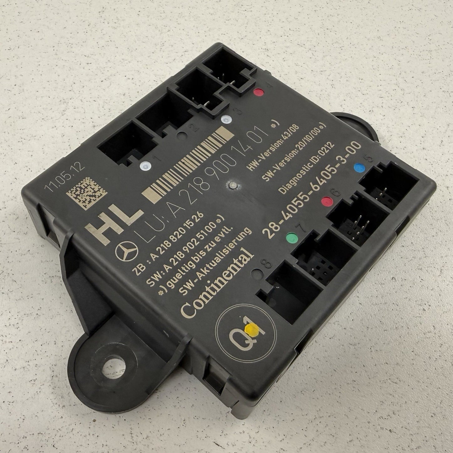08-14 Mercedes W204 C250 Driver Left Rear Door Control Module 2189001401 OEM