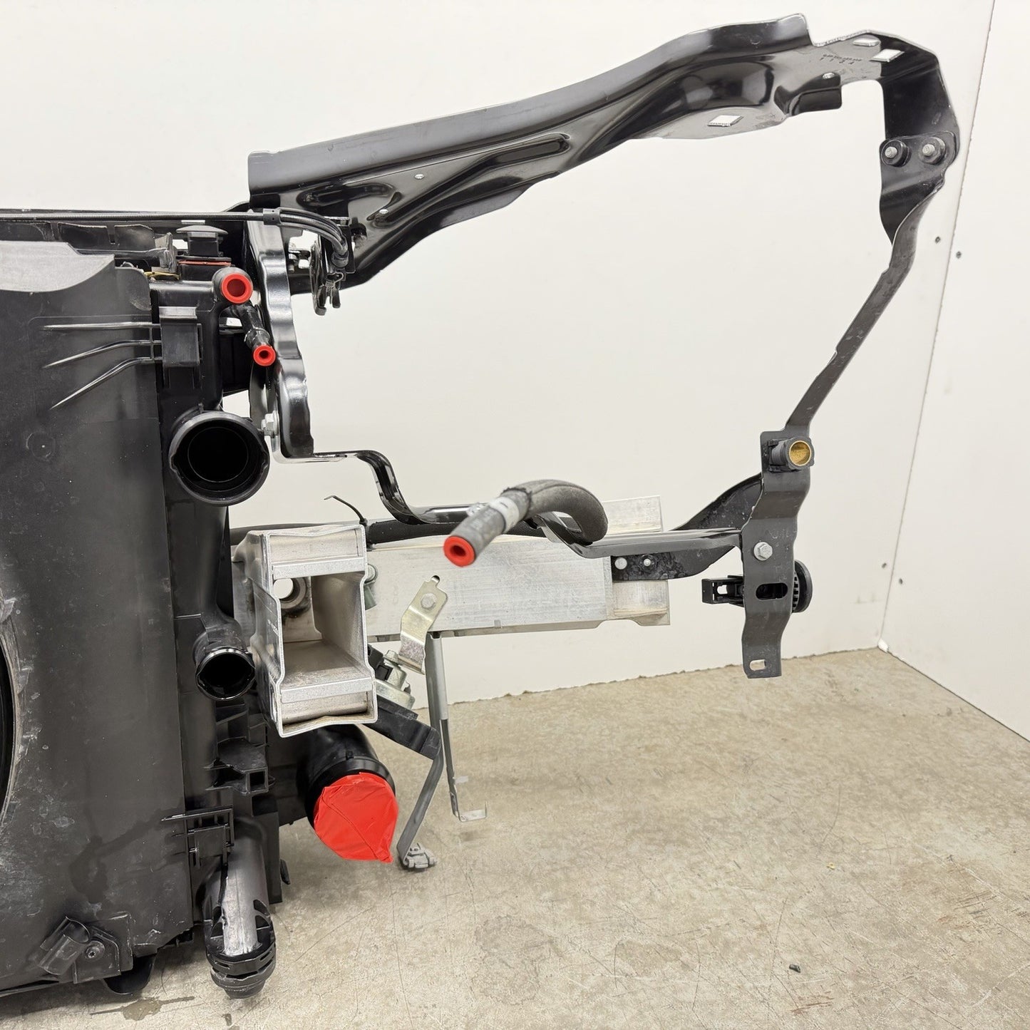 12-14 Mercedes W204 C250 Radiator Support W/ Rebar & Radiator Fan Assembly OEM
